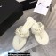Chanel Chain Lambskin and Metal Thong Sandals G38210 White 2022