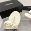 Chanel Chain Lambskin and Metal Thong Sandals G38210 White 2022
