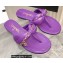 Chanel Chain Lambskin and Metal Thong Sandals G38210 Purple 2022