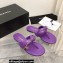 Chanel Chain Lambskin and Metal Thong Sandals G38210 Purple 2022