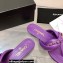 Chanel Chain Lambskin and Metal Thong Sandals G38210 Purple 2022