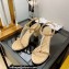 Chanel Heel 8.5cm Chain Lambskin and Jewelry Sandals Beige 2022