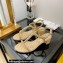 Chanel Heel 5cm Chain Lambskin and Jewelry Sandals Beige 2022