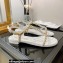 Chanel Chain Lambskin and Jewelry Flat Sandals G38916 White 2022