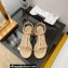 Chanel Chain Lambskin and Jewelry Flat Sandals G38916 Beige 2022