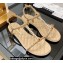 Chanel Chain Lambskin and Jewelry Flat Sandals G38916 Beige 2022