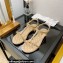Chanel Chain Lambskin and Jewelry Flat Sandals G38916 Beige 2022