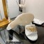 Chanel Heel 8.5cm Chain Lambskin and Jewelry Mules White 2022