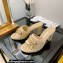 Chanel Heel 8.5cm Chain Lambskin and Jewelry Mules Beige 2022