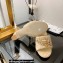 Chanel Heel 8.5cm Chain Lambskin and Jewelry Mules Beige 2022