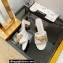 Chanel Heel 5cm Chain Lambskin and Jewelry Mules White 2022