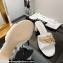 Chanel Heel 5cm Chain Lambskin and Jewelry Mules White 2022