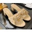 Chanel Heel 5cm Chain Lambskin and Jewelry Mules Beige 2022