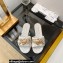 Chanel Chain Lambskin and Jewelry Flat Mules White 2022