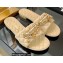 Chanel Chain Lambskin and Jewelry Flat Mules Beige 2022