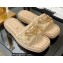 Chanel Chain Around Lambskin and Jewelry Flat Mules Beige 2022