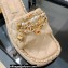Chanel Chain Around Lambskin and Jewelry Flat Mules Beige 2022