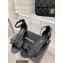 Chanel CC Logo and Bow Sandals Black 2022