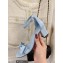Chanel CC Logo and Bow Sandals Light Blue 2022