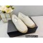 Prada Linen Logo Embroidered Espadrilles White 2022
