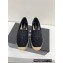 Prada Linen Logo Embroidered Espadrilles Black 2022