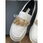 Chanel Chain Lambskin and Jewelry Loafers G38922 White 2022