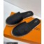 Louis Vuitton Perforated Calf Leather Starboard Flat Espadrilles Slippers Black 2022