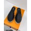 Louis Vuitton Perforated Calf Leather Starboard Flat Espadrilles Slippers Black 2022