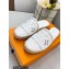 Louis Vuitton Perforated Calf Leather Starboard Flat Espadrilles Slippers White 2022