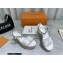Louis Vuitton Perforated Calf Leather Starboard Wedge Espadrilles Sandals White 2022