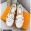 Louis Vuitton Perforated Calf Leather Starboard Flat Espadrilles White 2022