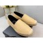 Saint Laurent Monogram Embroidered Espadrilles in Lambskin Beige 2022