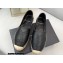 Saint Laurent Monogram Embroidered Espadrilles in Lambskin Black 2022