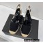 Prada Linen Logo Embroidered Platform 8cm Wedge Espadrilles Black 2022