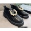 Chanel Pearl and Chain Loafers Black 2022
