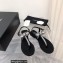 Chanel Grosgrain and Jewelry Bow Sandals G38853 Black 2022