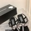 Chanel Grosgrain and Jewelry Bow Sandals G38853 Black 2022