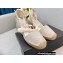 Prada Linen Logo Embroidered Platform 8cm Wedge Espadrilles White 2022