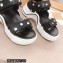 Louis Vuitton LV Archlight Flat Sandals Satin Polka Dots Black 2022
