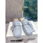 Loewe Gate flat mules in calfskin Gray Blue 2022