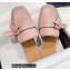 Loewe Gate flat mules in calfskin Nude Pink 2022