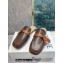 Loewe Gate flat mules in calfskin Coffee/Tan 2022