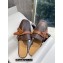 Loewe Gate flat mules in calfskin Coffee/Tan 2022
