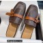 Loewe Gate flat mules in calfskin Coffee/Tan 2022