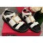 Roger Vivier Viv' Rangers Metal Buckle Sandals in Leather White 2022