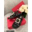 Roger Vivier Viv' Rangers Strass Buckle Sandals in Leather Black 2022