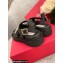 Roger Vivier Viv' Rangers Strass Buckle Sandals in Leather Black 2022