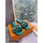 Louis Vuitton Crystal Bow Diva Flat Mules Embroidered Satin Green 2022