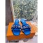 Louis Vuitton Crystal Bow Diva Flat Mules Embroidered Satin Blue 2022