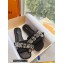 Louis Vuitton Crystal Bow Diva Flat Mules Embroidered Satin Black 2022